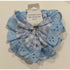 Baby Blue Gingham Oversized Ruffle Broderie Lace Hair Scrunchie
