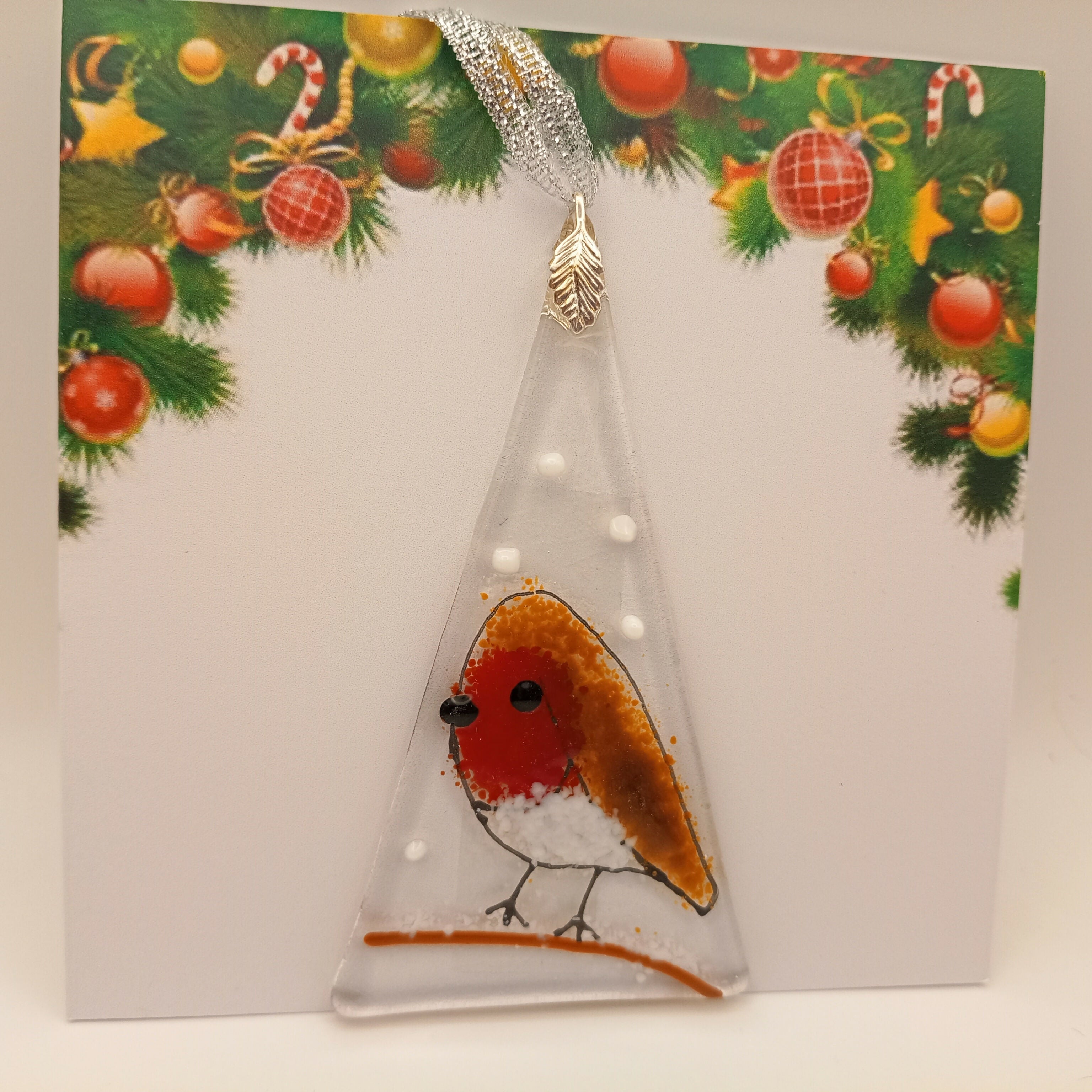 Fused Glass Christmas Card