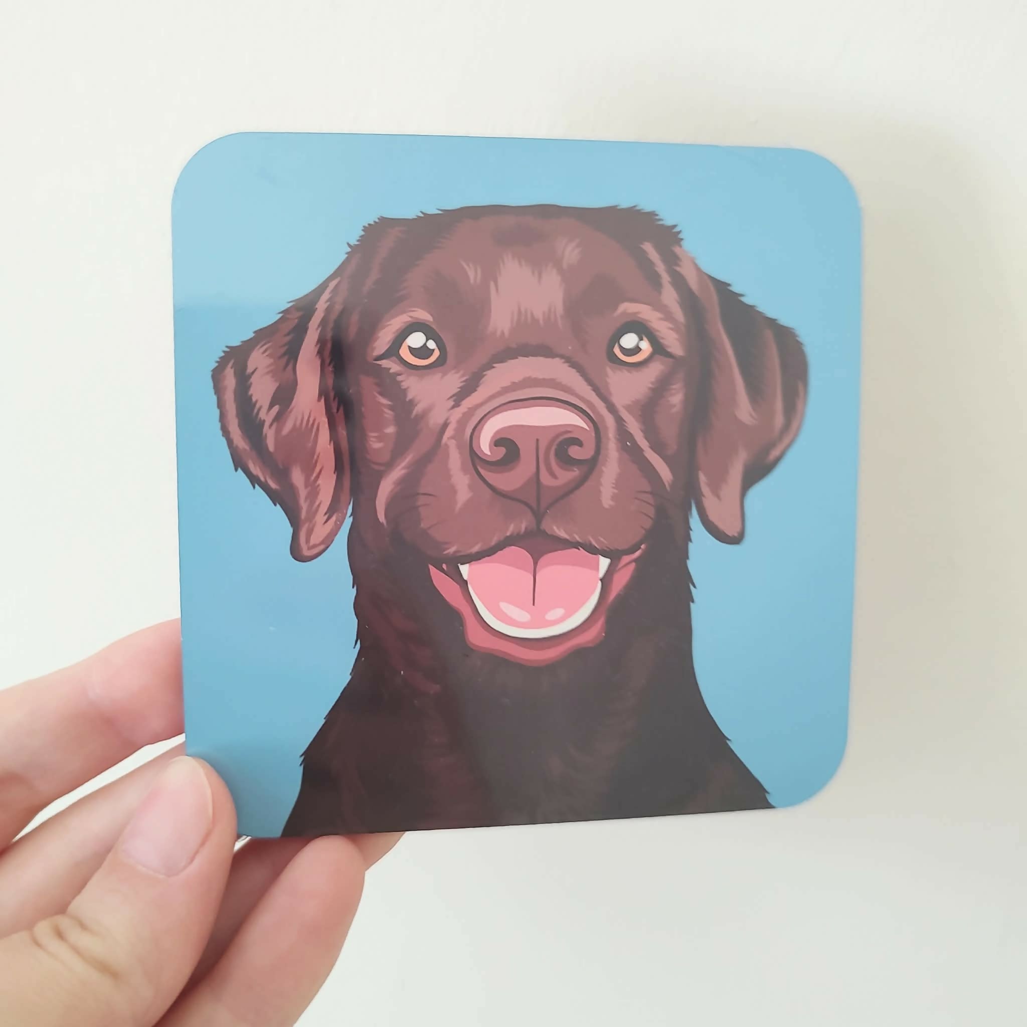 Labrador Dark Brown Dog Coaster