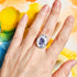Handmade Resin Porcelain Print Style Ring