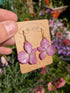 REAL PINK HYDRANGEA EARRINGS