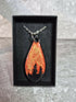Unique Handcrafted Teardrop Shaped Silhouetted Pendant
