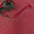 Christmas Holly Brass Wire Tree Hanging Decor With Rubellite Crystal