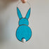Glass Pastel Bunny Decoration
