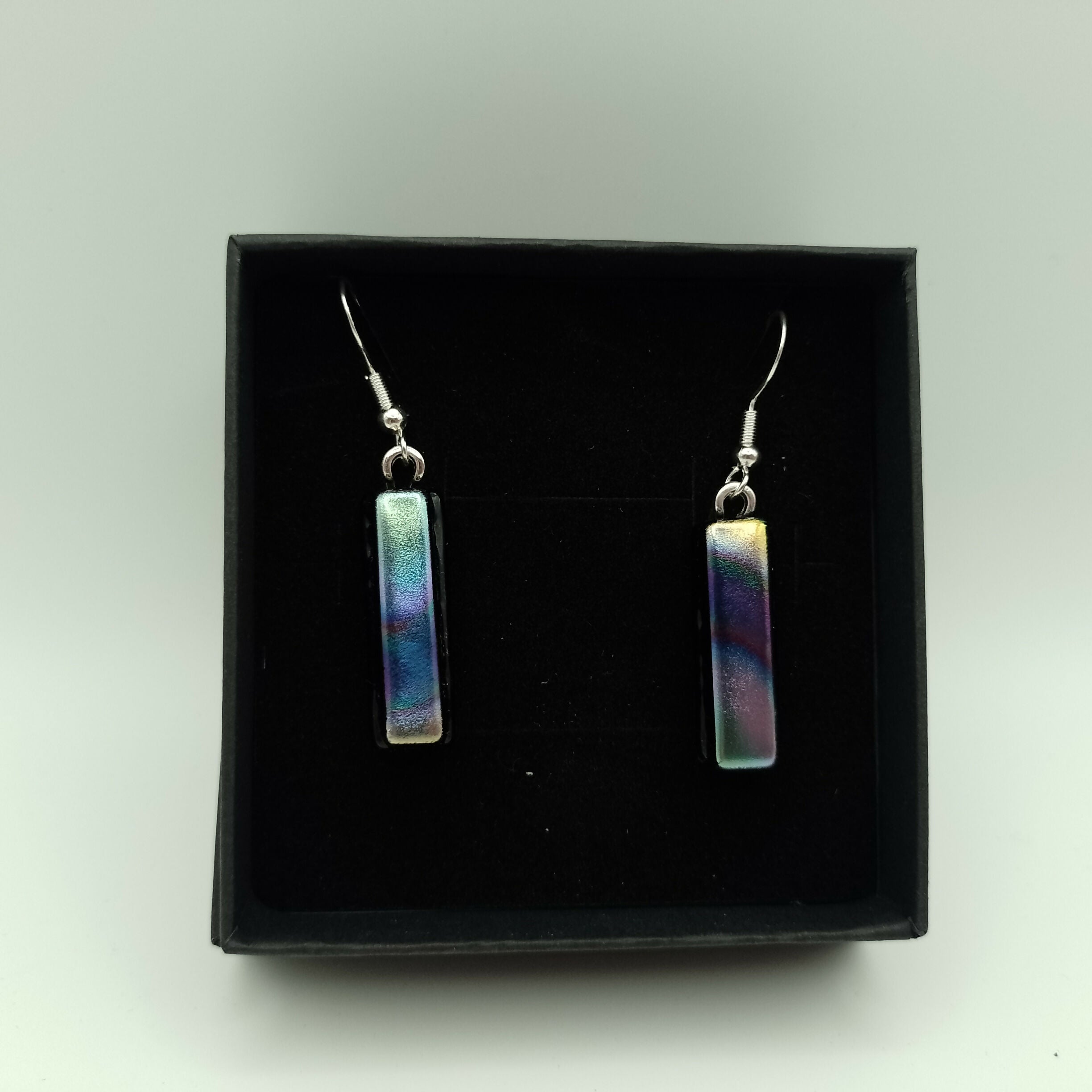 Fused Glass Dichroic Earrings