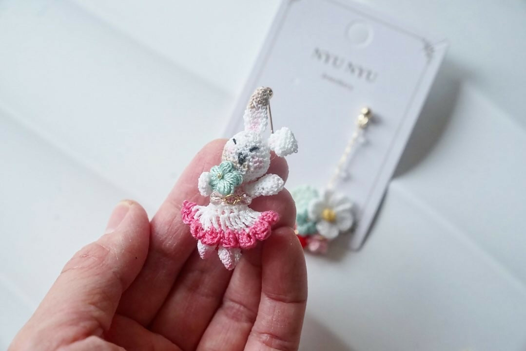 Mini Bunny Flower Earrings