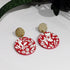 Red Christmas Statement Earrings - Handmade Polymer Clay - Polly Plant