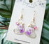 Real Flower Lady Heart Earrings