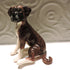 Ceeamic brindle boxer dog sculpture