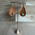 Forest Whisper Leather Earrings – Turquoise Dew