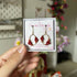 Autumn flowers oval earrings