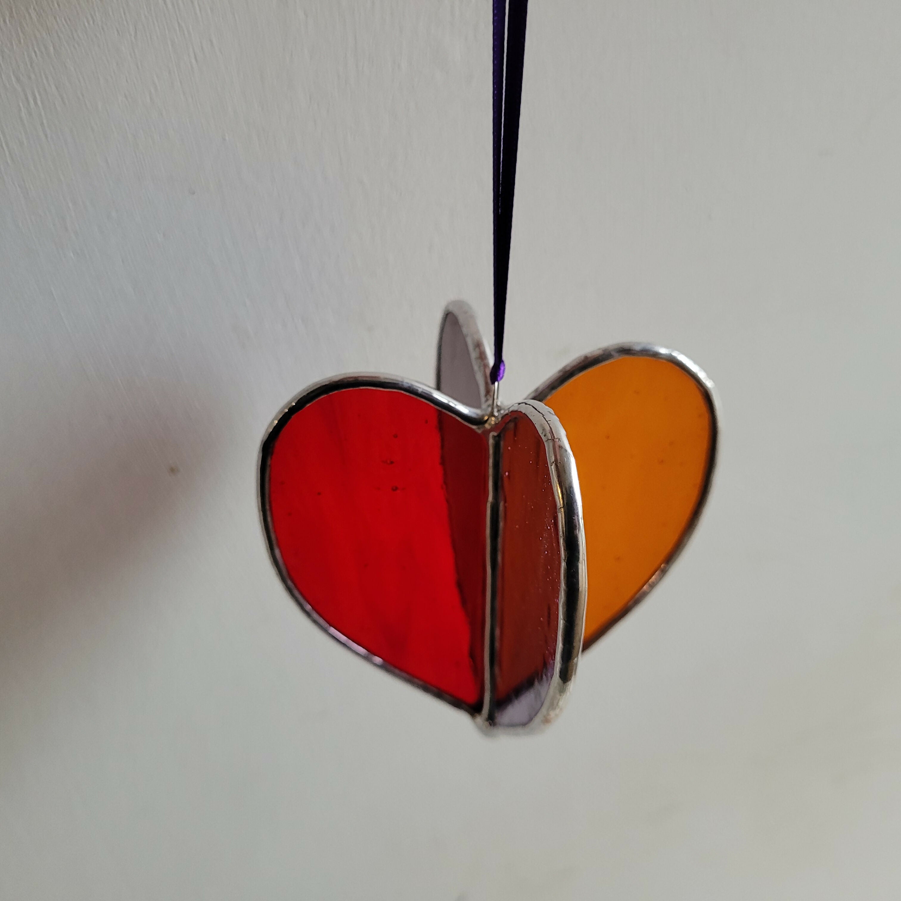 Glass 3d Heart Decoration