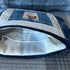 Unique Handcrafted Patchwork Purse Wristie Made From Upcycled Jeans And Animal Print Fabric