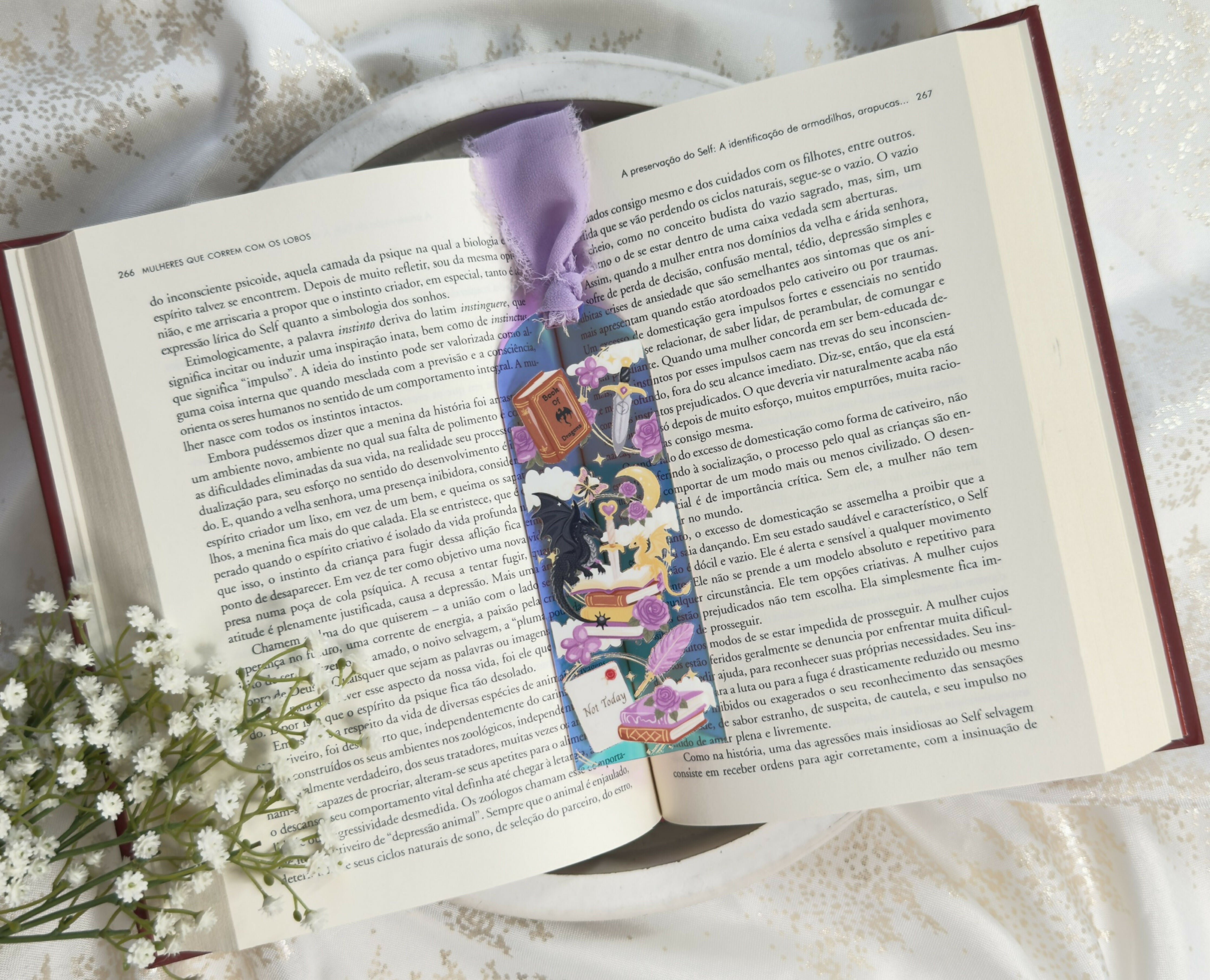 Iridescent Acrylic Bookmark Dragons & Magic Fantasy
