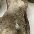 Aquamarine Drop Necklace, Sterling Silver