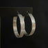Sterling Silver Patterned Hoop Earrings