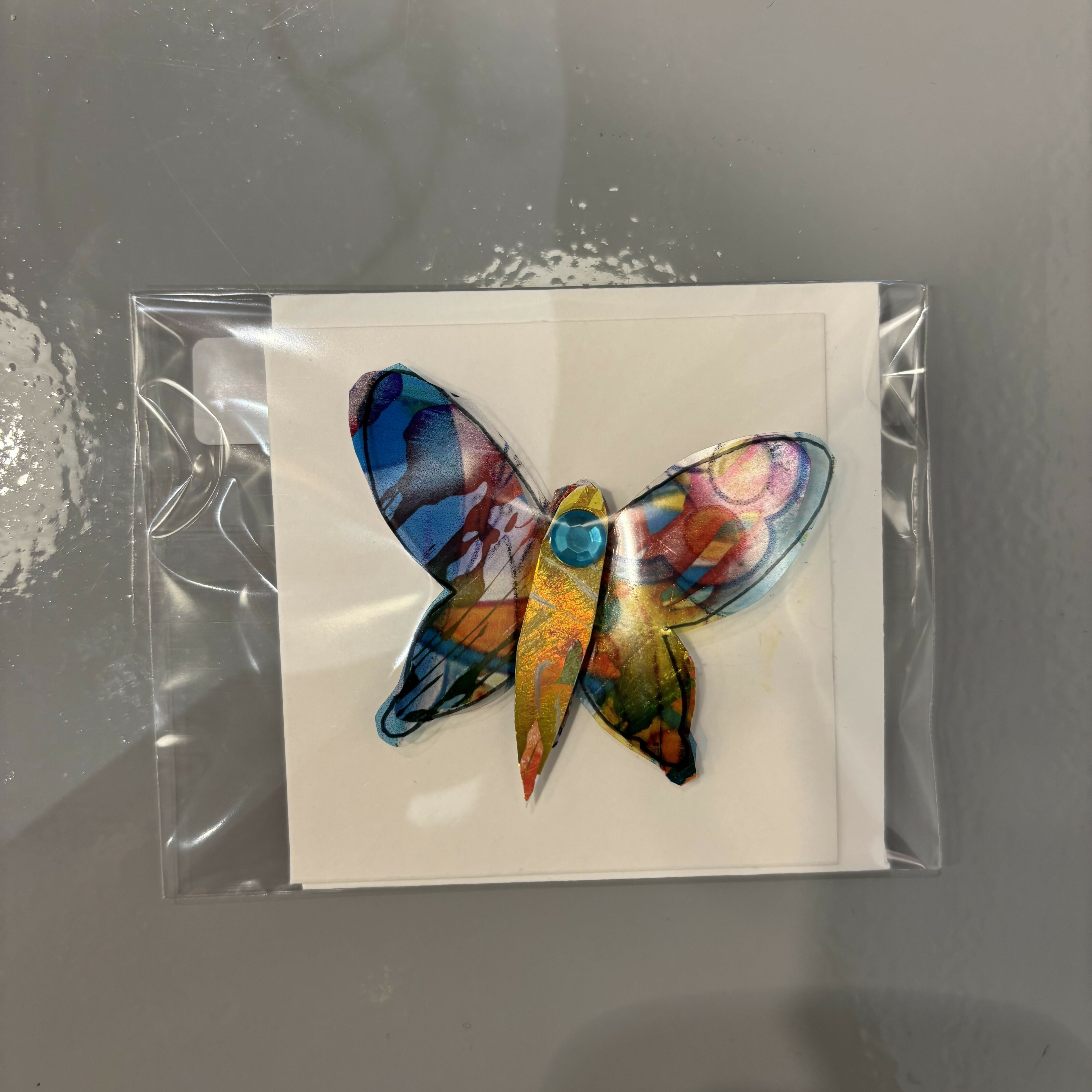 Mini Butterfly Mixed Media Card