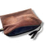 Brown Love Hearts Velvet Zip-Up Pouch