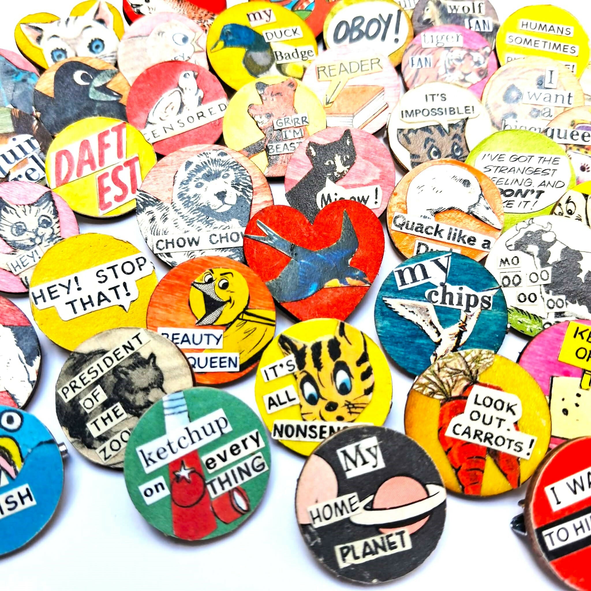 Comic Book Eco Friendly Badge - Random Design
