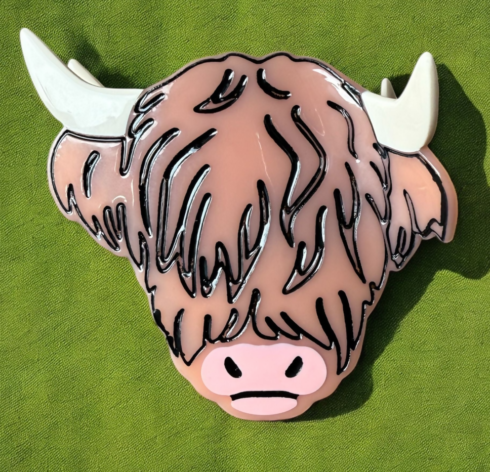 Highland Cow Hair Claw / Clip