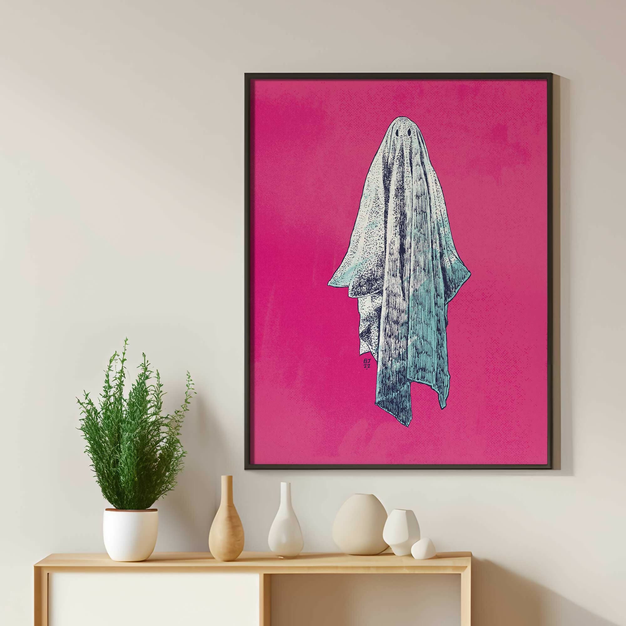 Ghost Art Print – Minimalist Pop Illustration