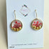 Stainless Steel Real Dried Queen Anne's Lace Flowers Dangle Earrings