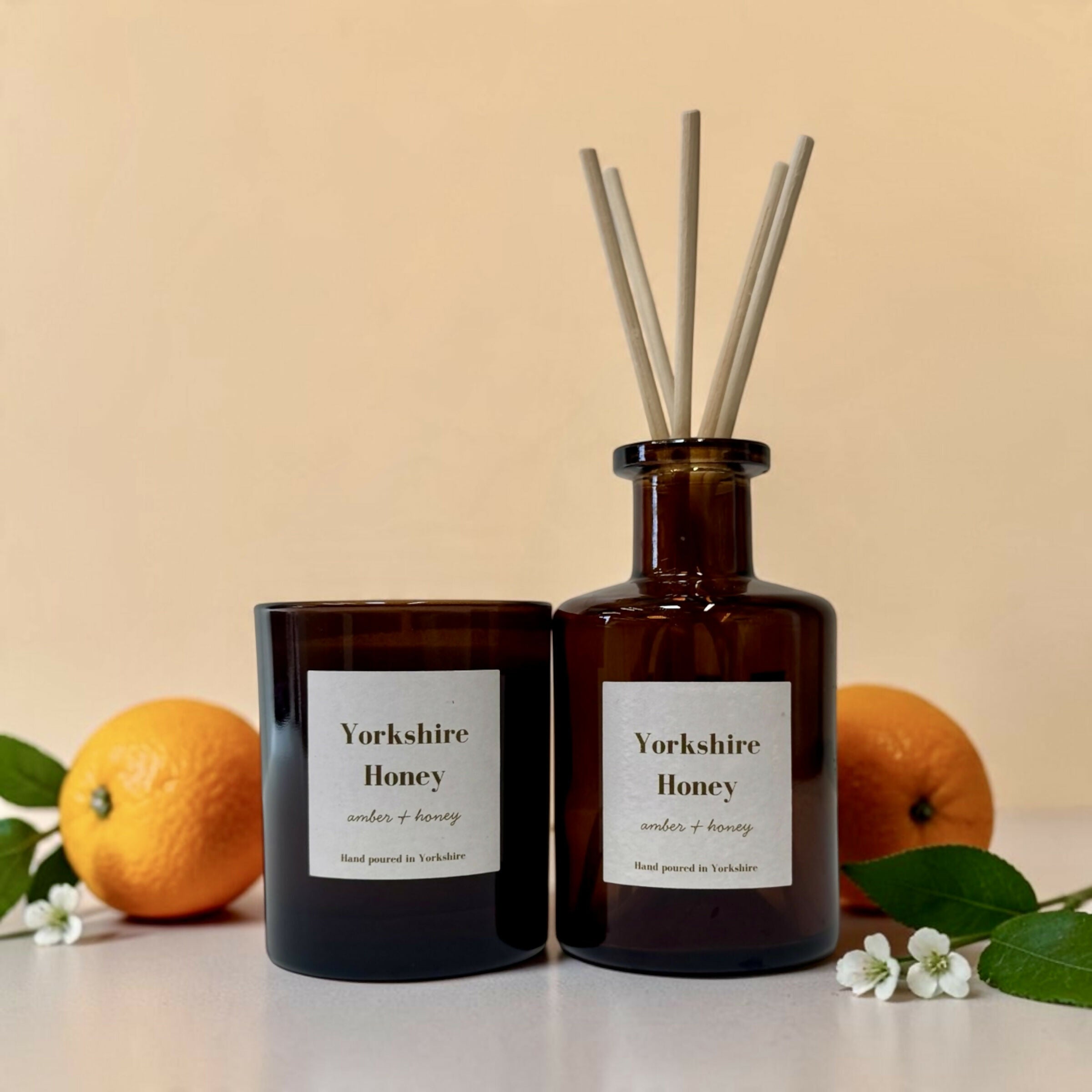 Yorkshire Honey - Amber and Honey Candle & Diffuser Set