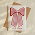 Merry Christmas Bow Greetings Card