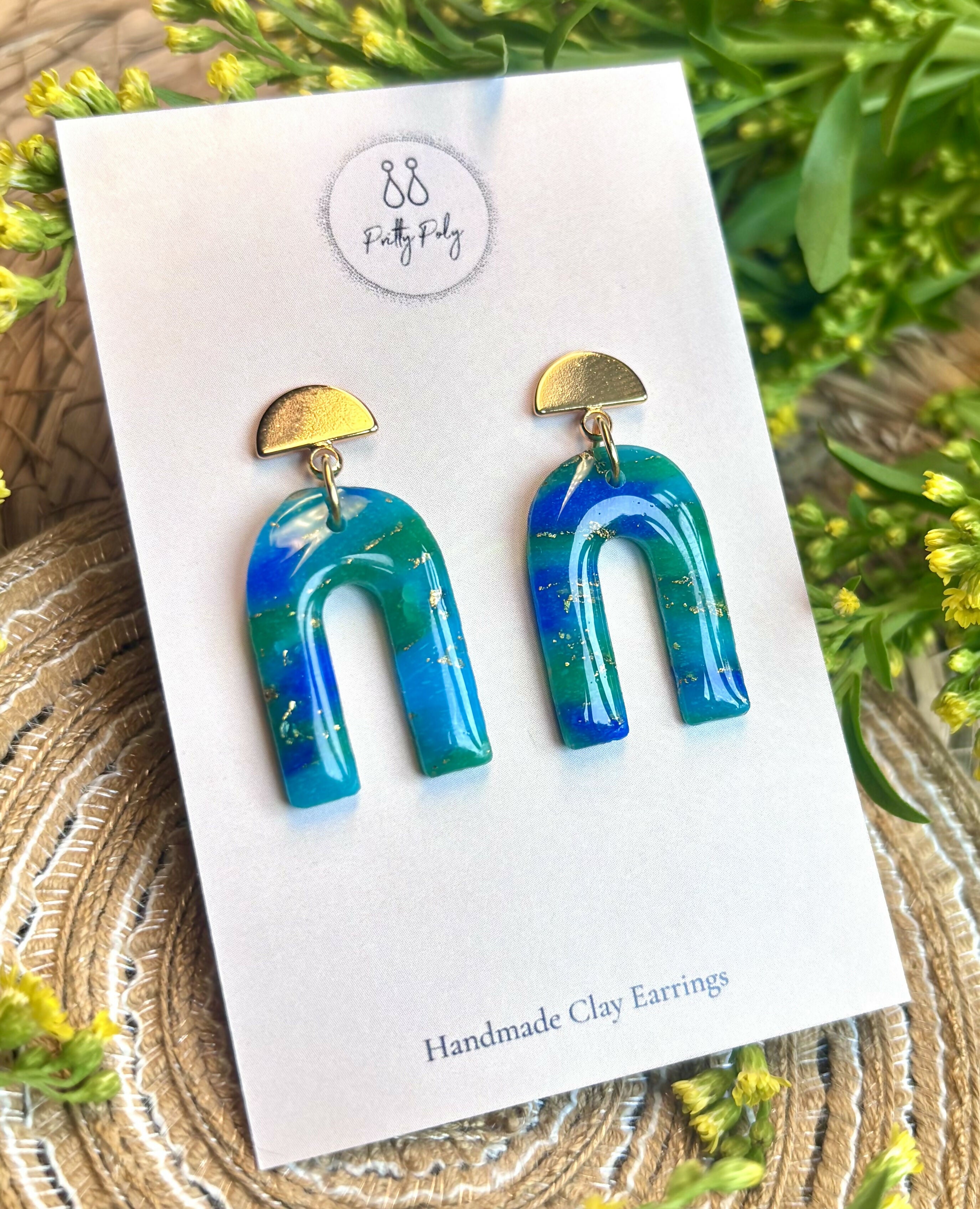 Ocean Dream Collection - Arch Polymer Clay Earrings