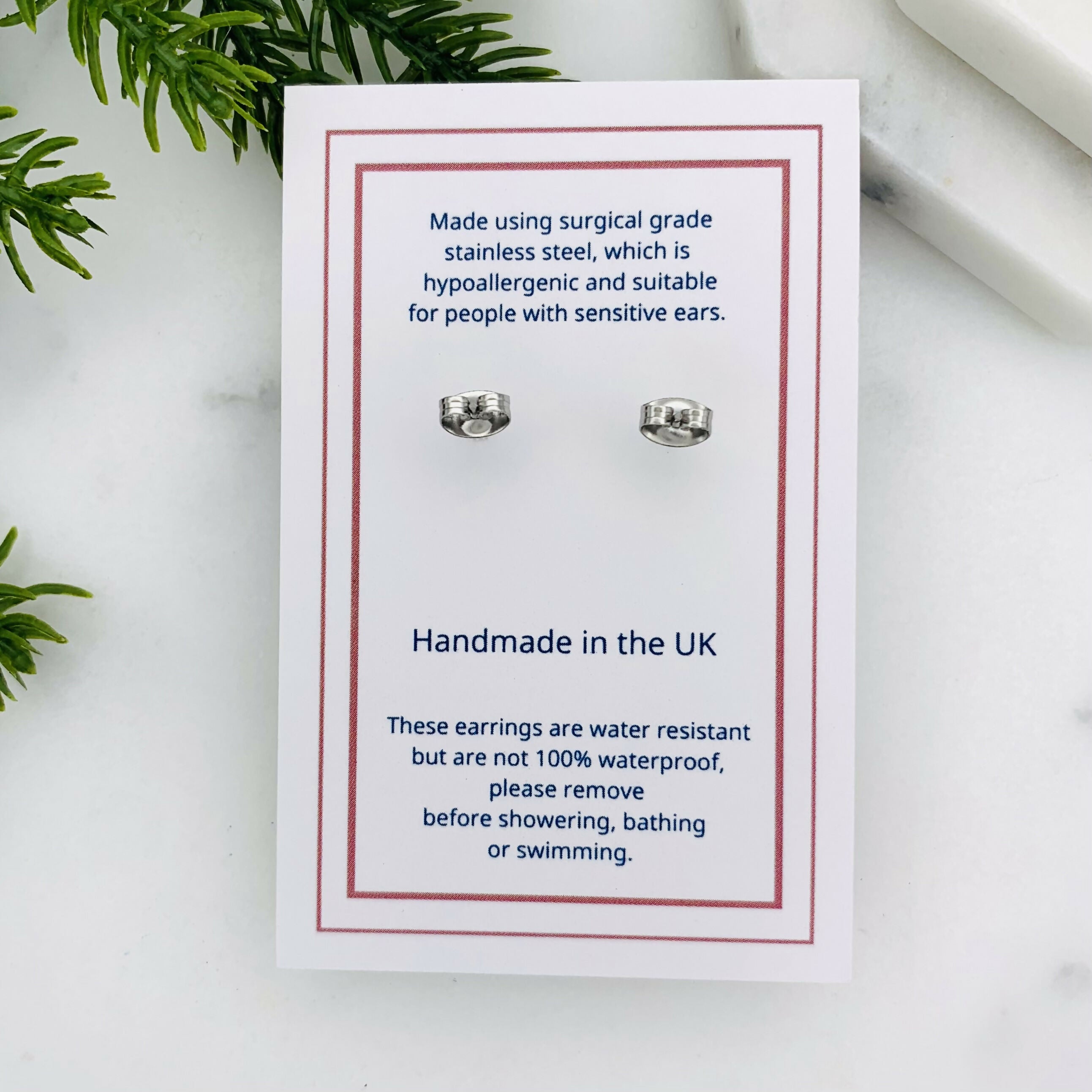 Red Christmas Mitten Stud Earrings