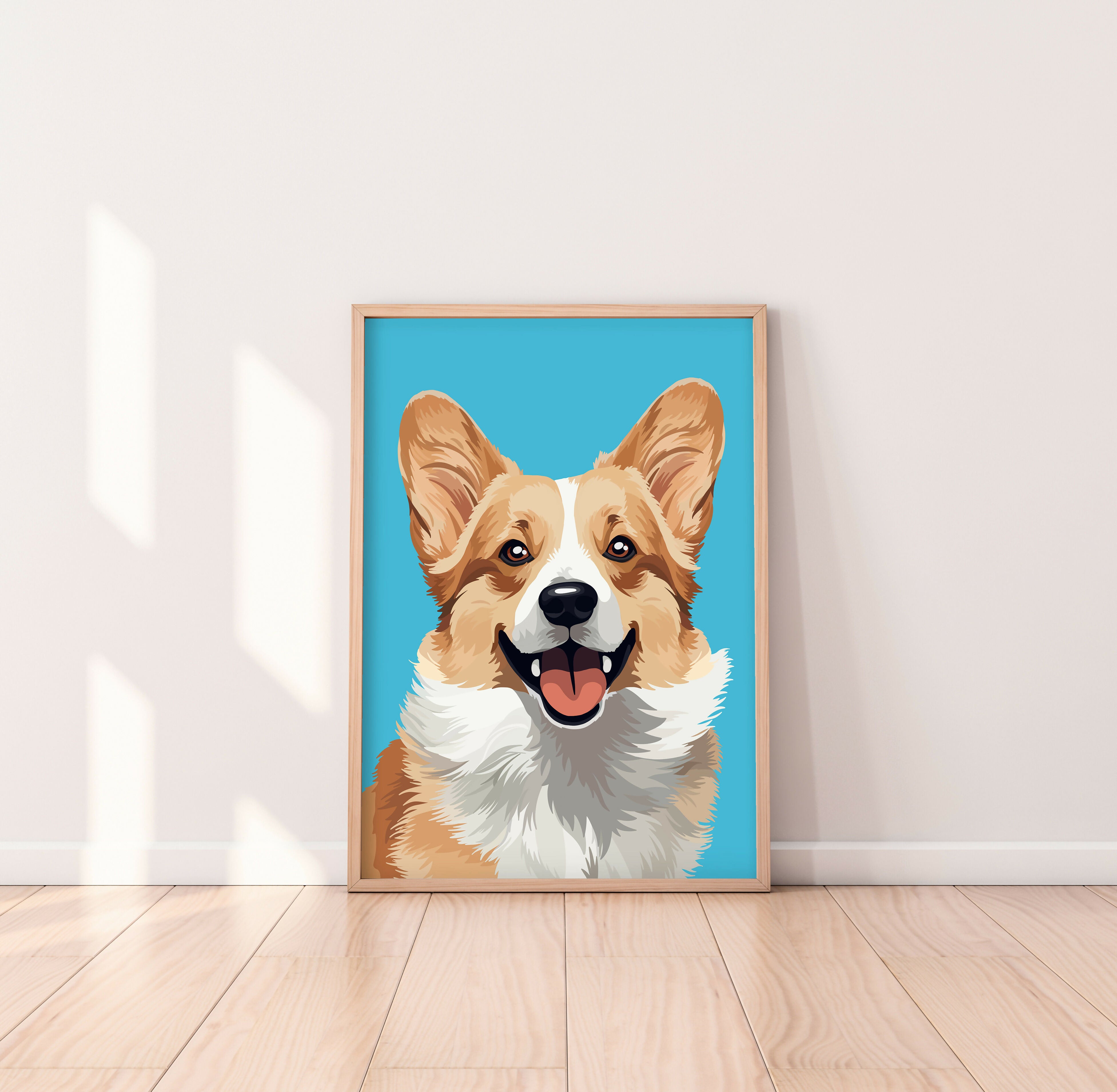 Corgie Brown and White Dog Art Print