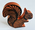 Hand-printed Wooden Squirrel Ornament