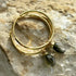 Handmade Gold Vermeil Green Tourmaline Hoop Earrings