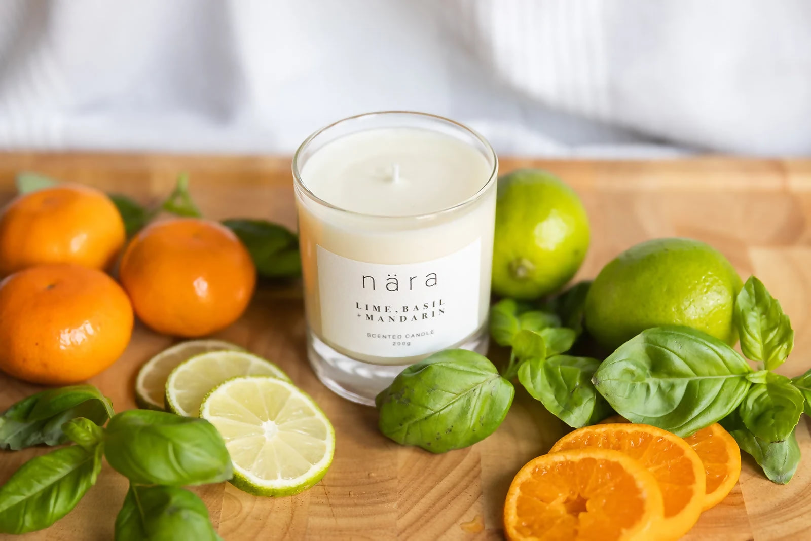 LIME + BASIL SOY WAX CANDLE