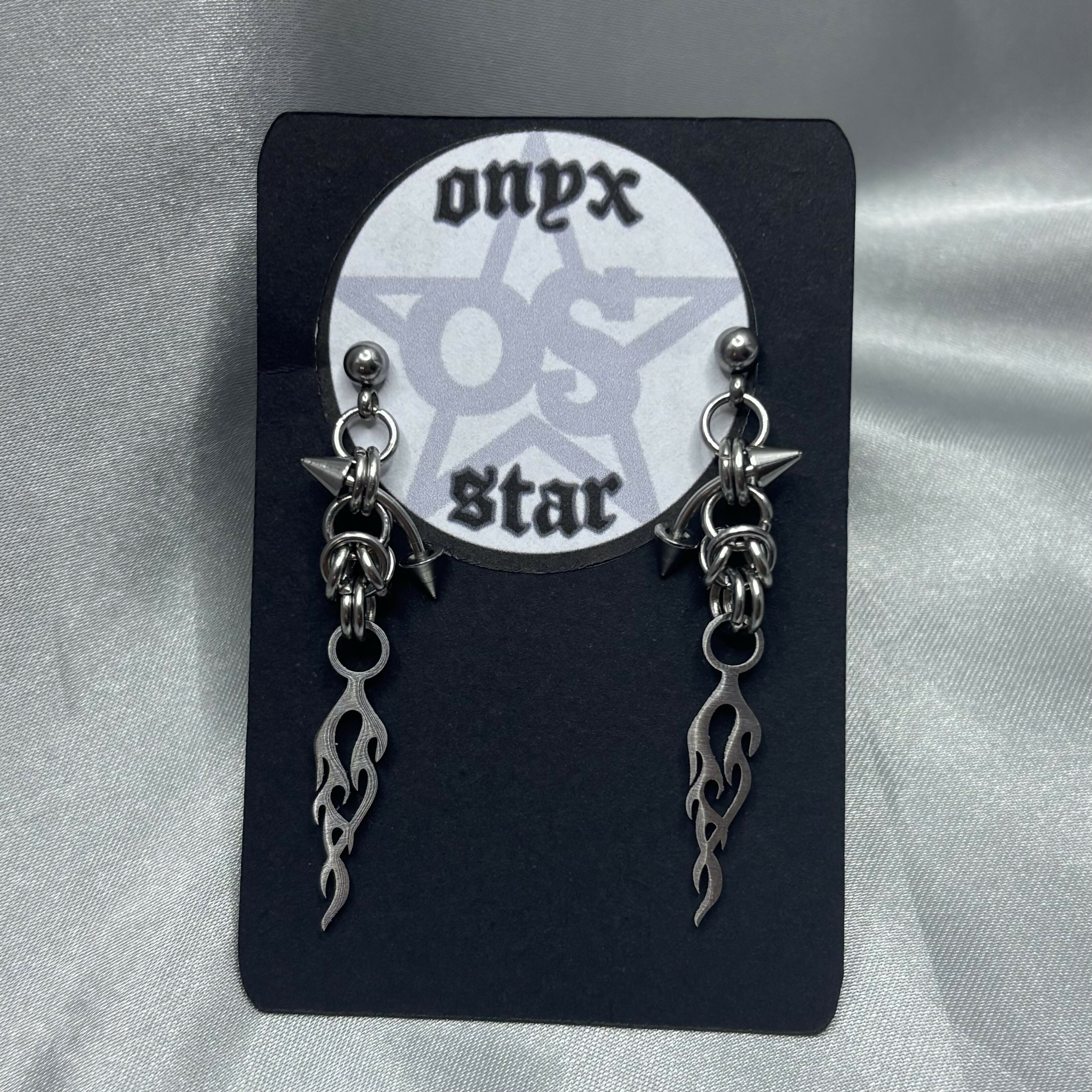 Chainmail Fire Earrings