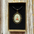 Sage Green Floral Hand Embroidered Necklace