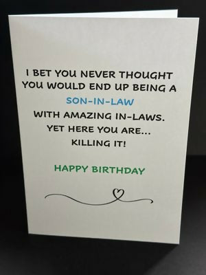 Being a Son-in-Law - Cheeky Card