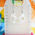 Handmade White Prairie Teapots Resin Earrings