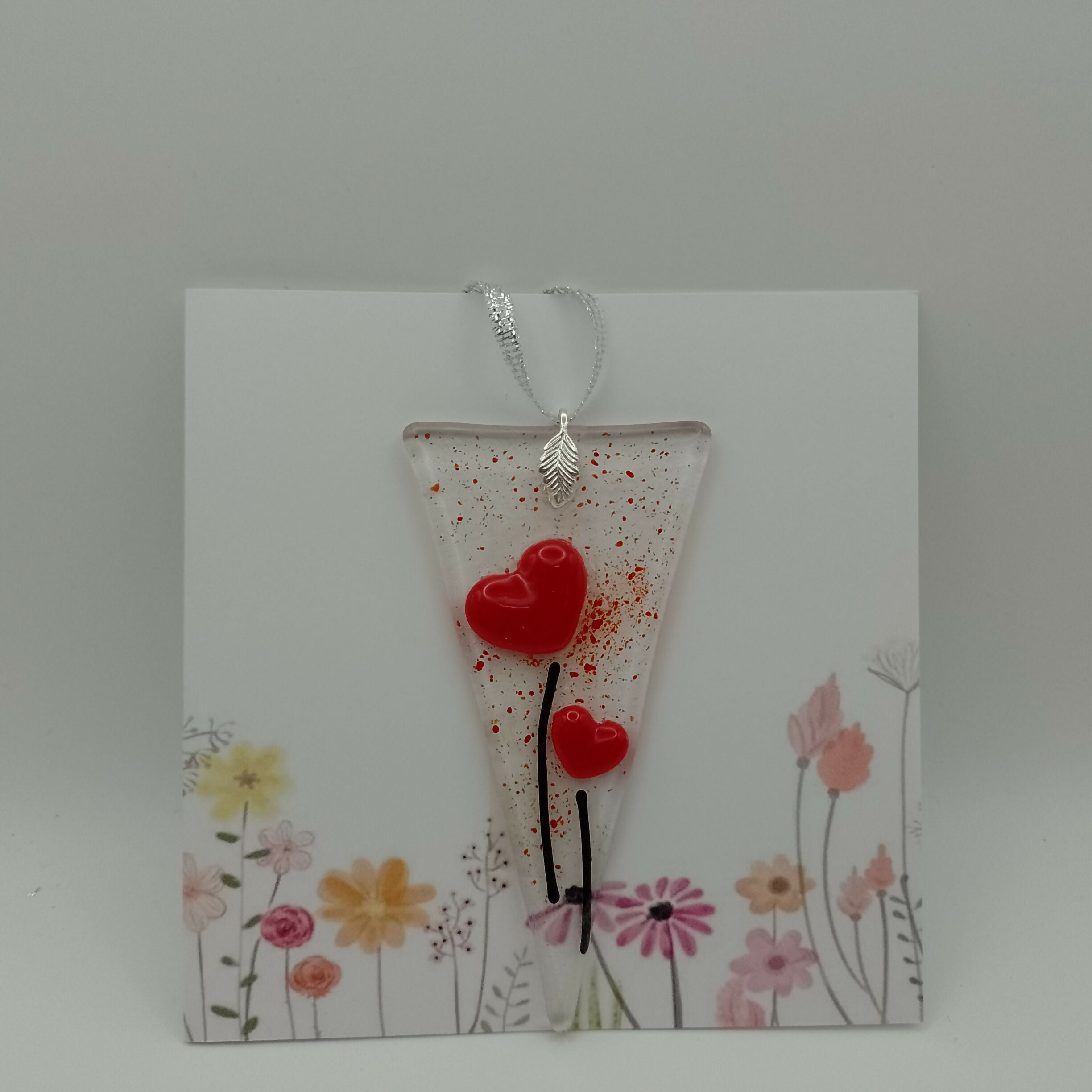 Fused Glass Heart Card