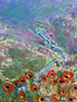 Poppies by the Beck #1 Original Oil Painting On Canvas