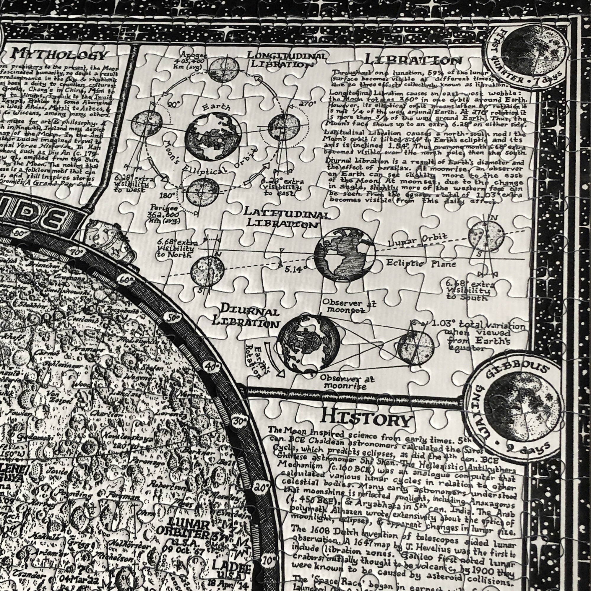 Map of Earth's Moon Jigsaw Puzzle 1000 Pieces