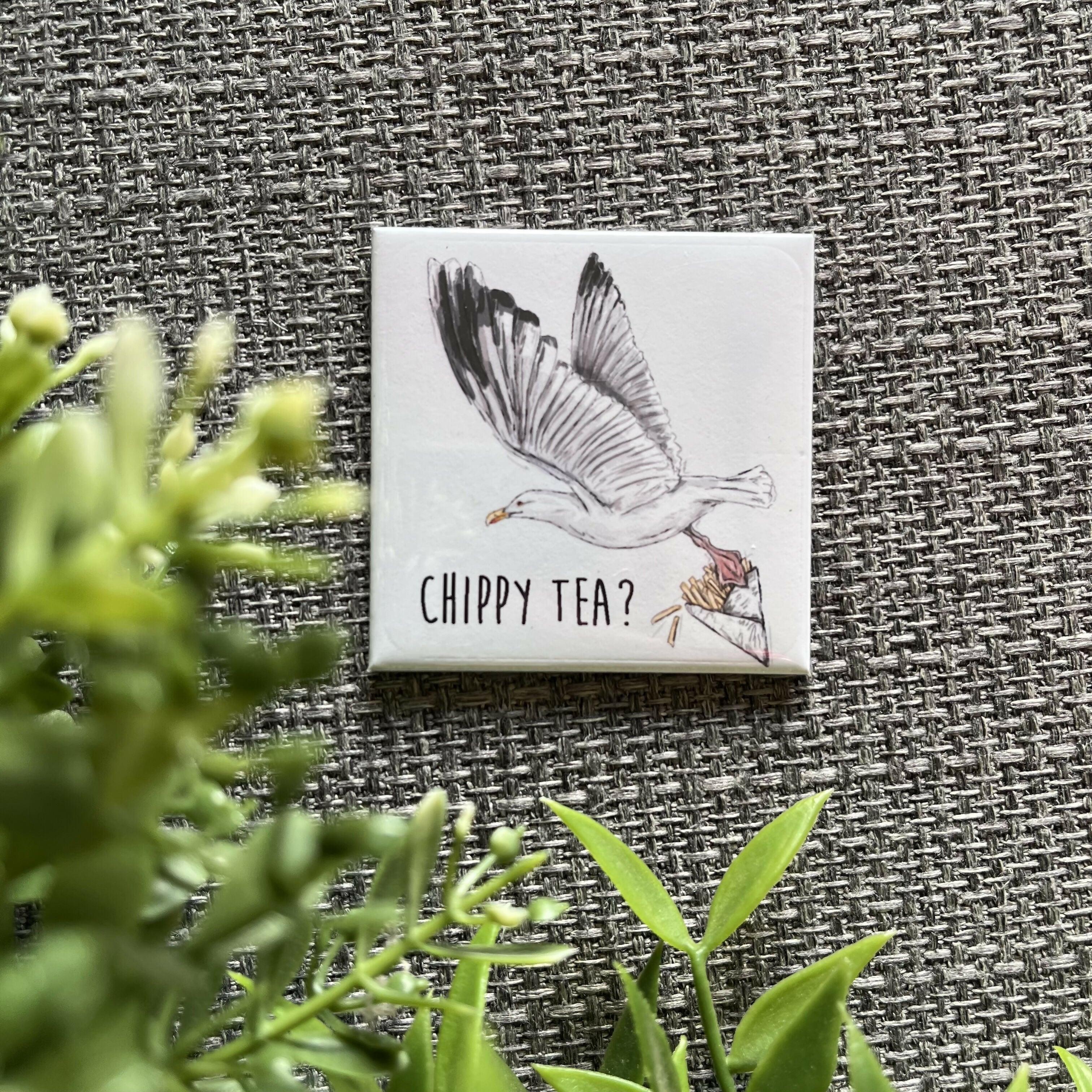 Chippy Tea Seagull Yorkshire Fridge Magnet