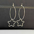 ‘Starlight’ Sterling Silver Star Hoop Earring- Meduim Size