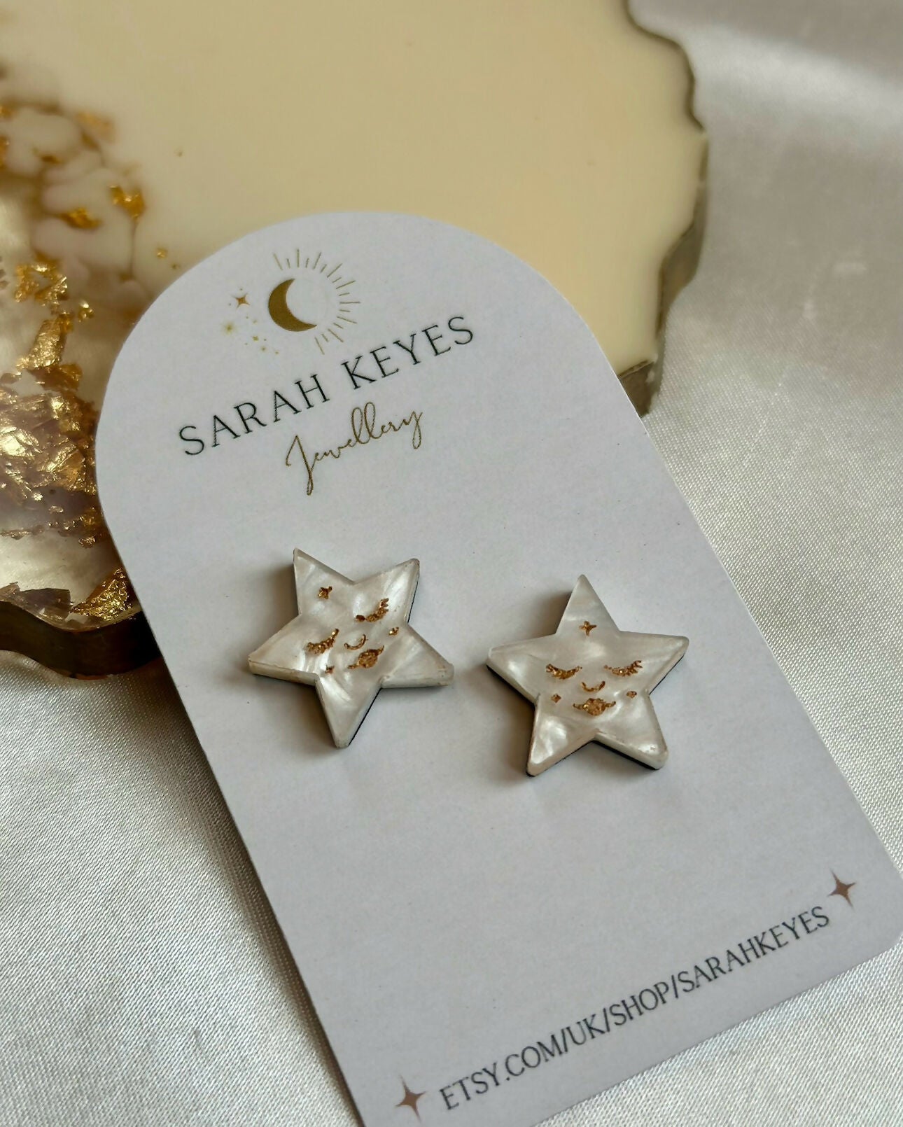 White Pearl, Celestial Star Face Studs
