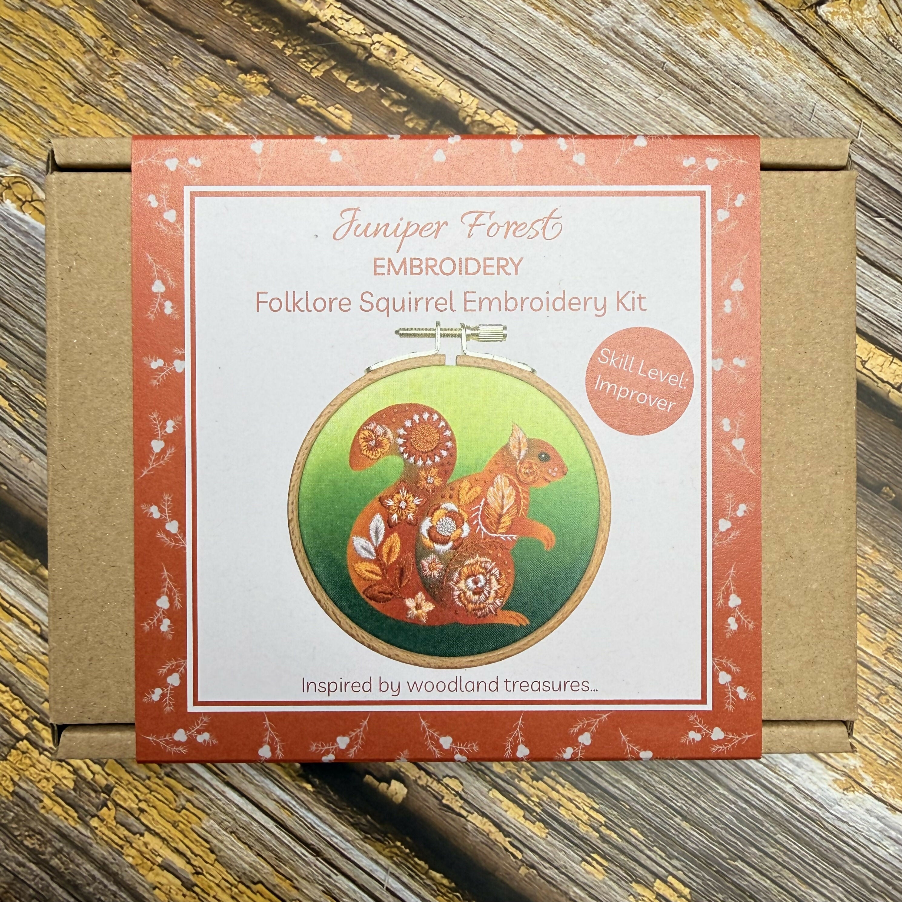 Folklore Squirrel Embroidery Kit
