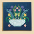Spring Flowers (blue) Square Greetings Card