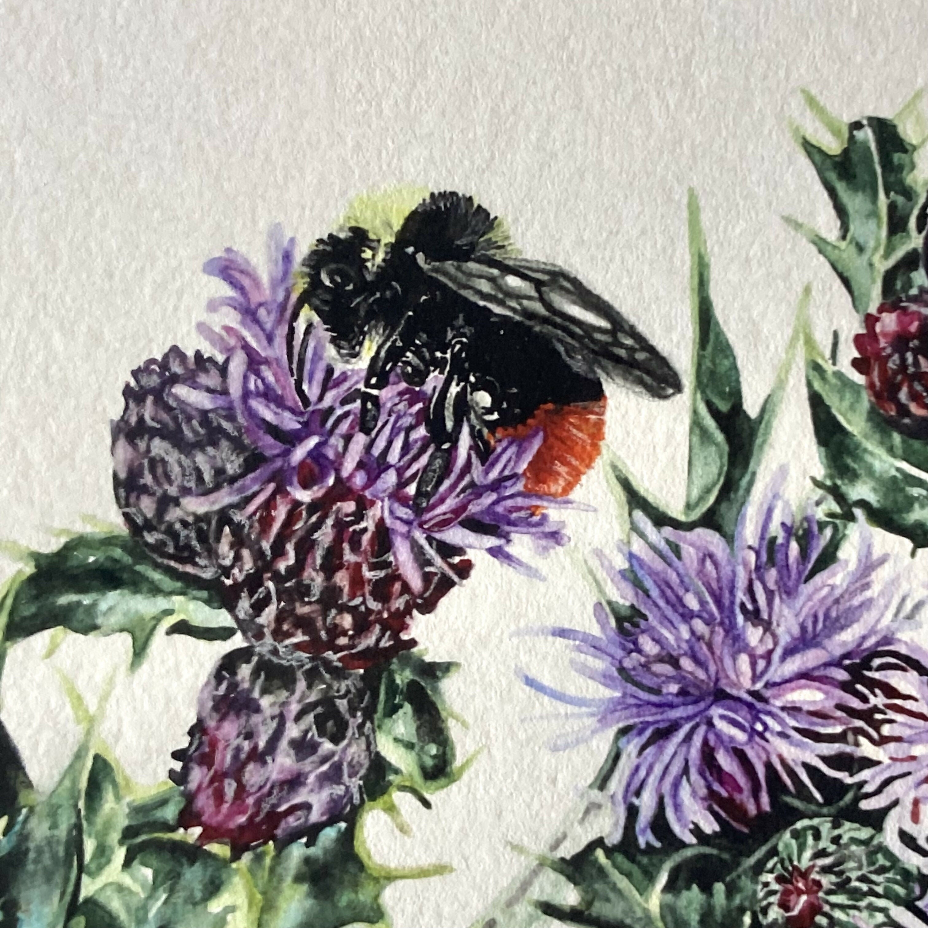 Red Bumblebee Print