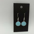 Powder Blue Enamel Circle Earrings