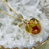 Handmade Gold Vermeil Amber Heart Necklace