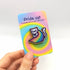 Wooden Pin Badge - Pride Cat